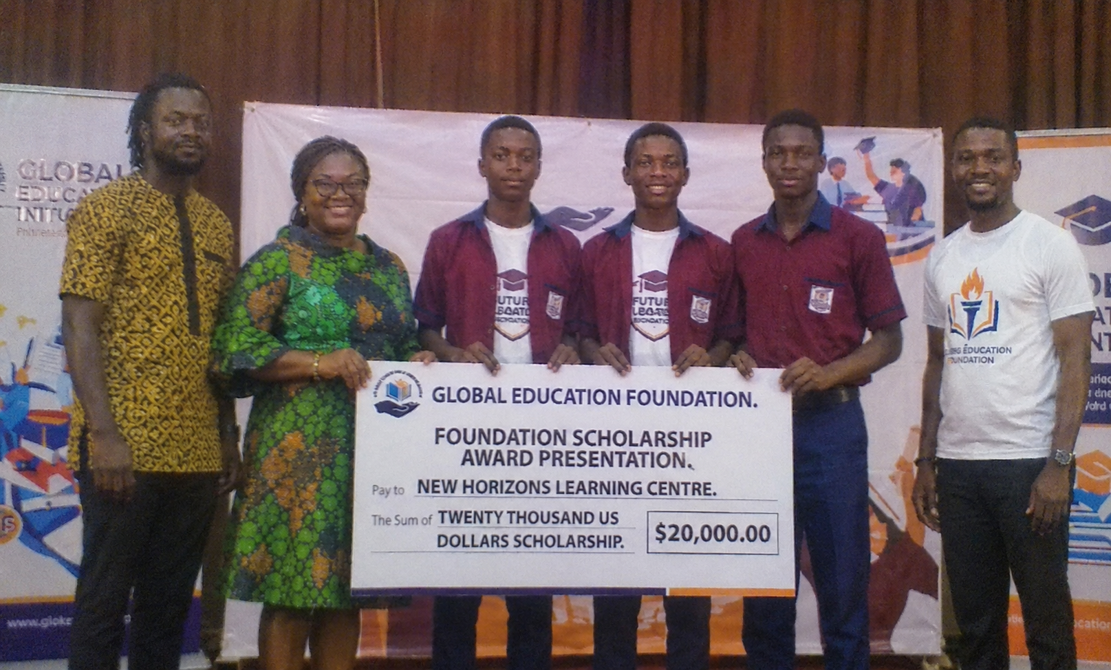 Family receiving university acceptance letter